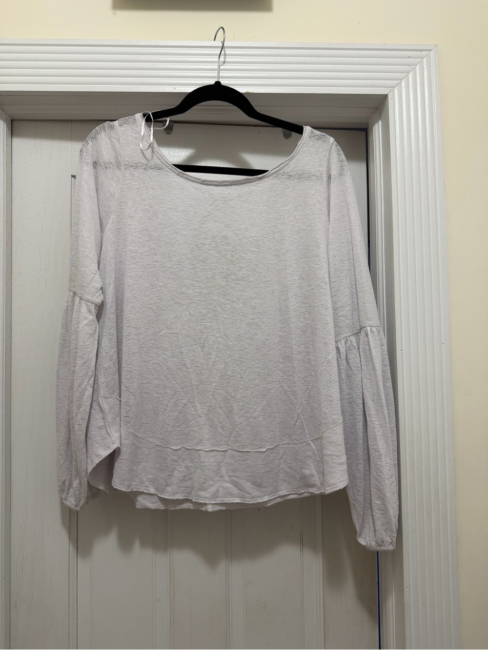Free People Long Sleeve Scoop Neck Blouse